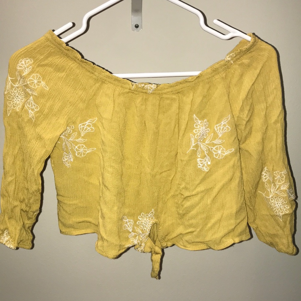 Yellow crop top